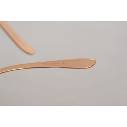 Dolce & Gabbana Pink Gold Rose Sequin Embroidery DG2202 Sunglasses