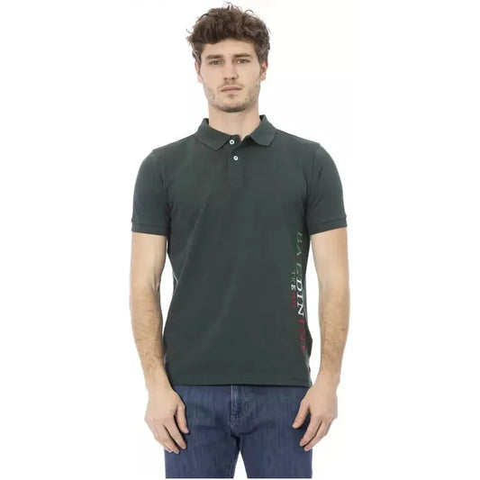 Baldinini Trend Green Cotton Men Polo Baldinini Trend