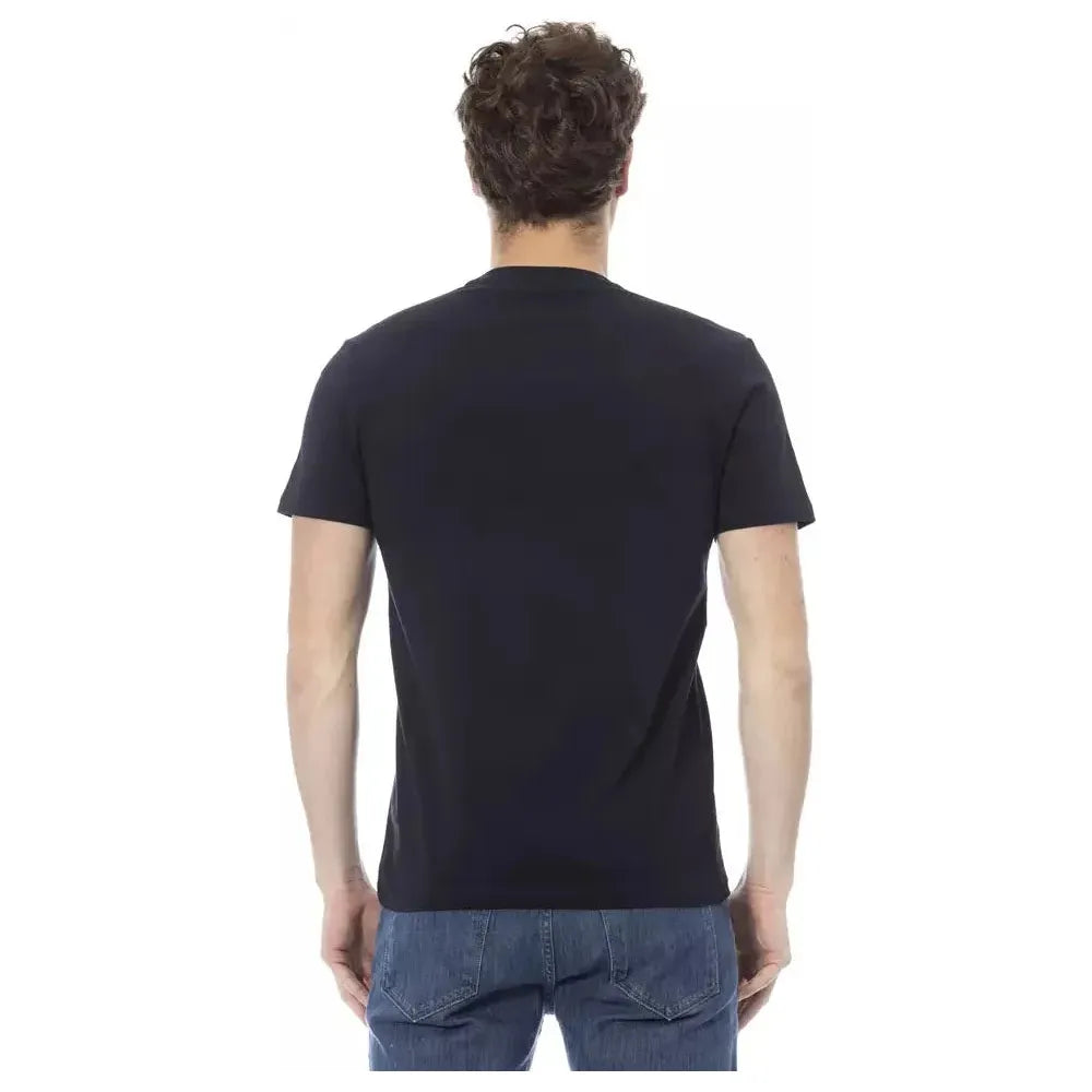 Baldinini Trend Blue Cotton Men T-Shirt Baldinini Trend