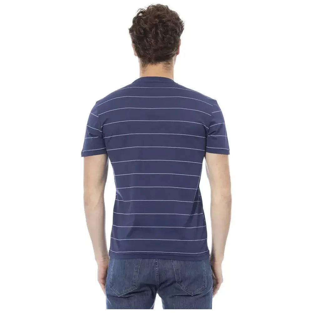 Baldinini Trend Blue Cotton Men T-Shirt Baldinini Trend