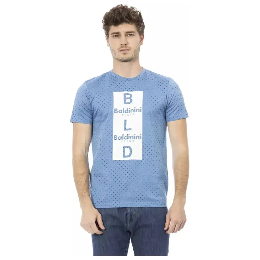 Baldinini Trend "Light Blue Cotton Men T-Shirt" Baldinini Trend