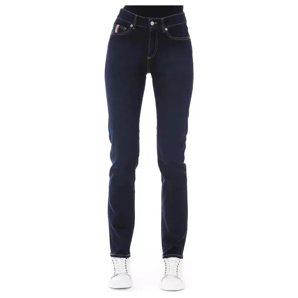 Baldinini Trend Blue Cotton Women Jeans Baldinini Trend