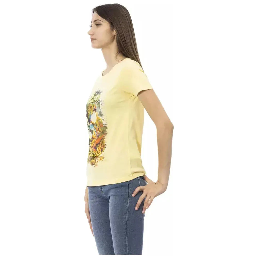 Trussardi Action Yellow Cotton Women's Top Trussardi Action