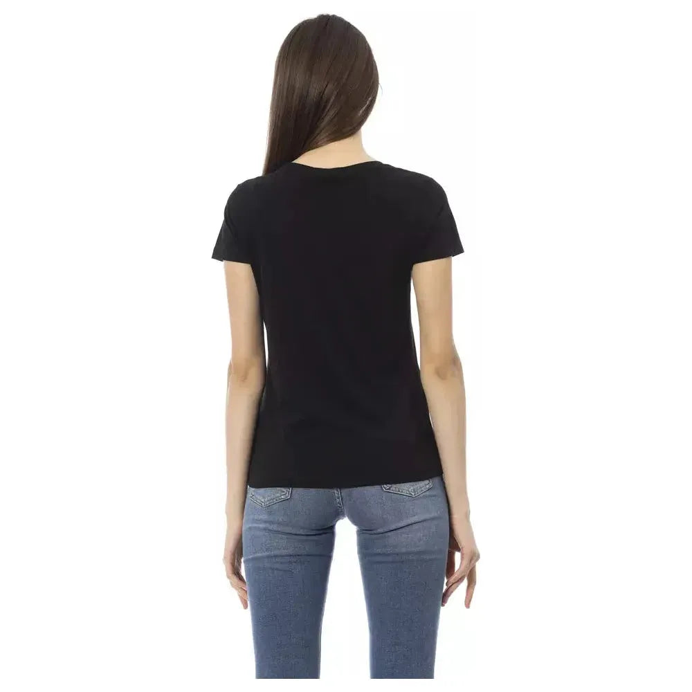 Trussardi Action Black Cotton Women Top Trussardi Action