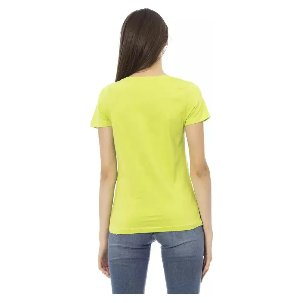 Trussardi Action Green Cotton Women Top Trussardi Action