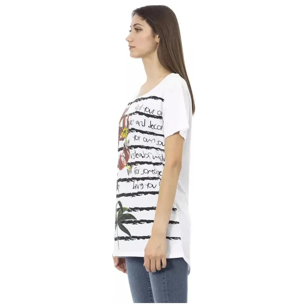 Trussardi Action White Cotton Women Top Trussardi Action