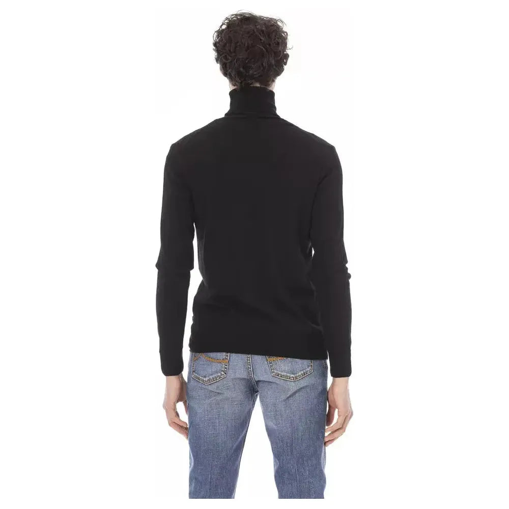 Baldinini Trend Black Fabric Men Sweater Baldinini Trend