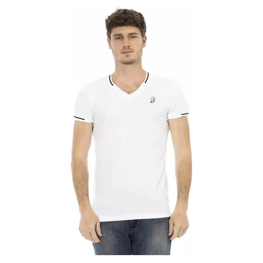 Trussardi Action White Cotton Men T-Shirt Trussardi Action