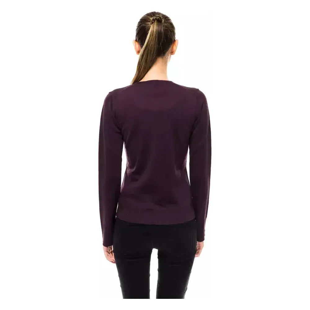 Montana Blu Purple Wool Women Sweater Montana Blu