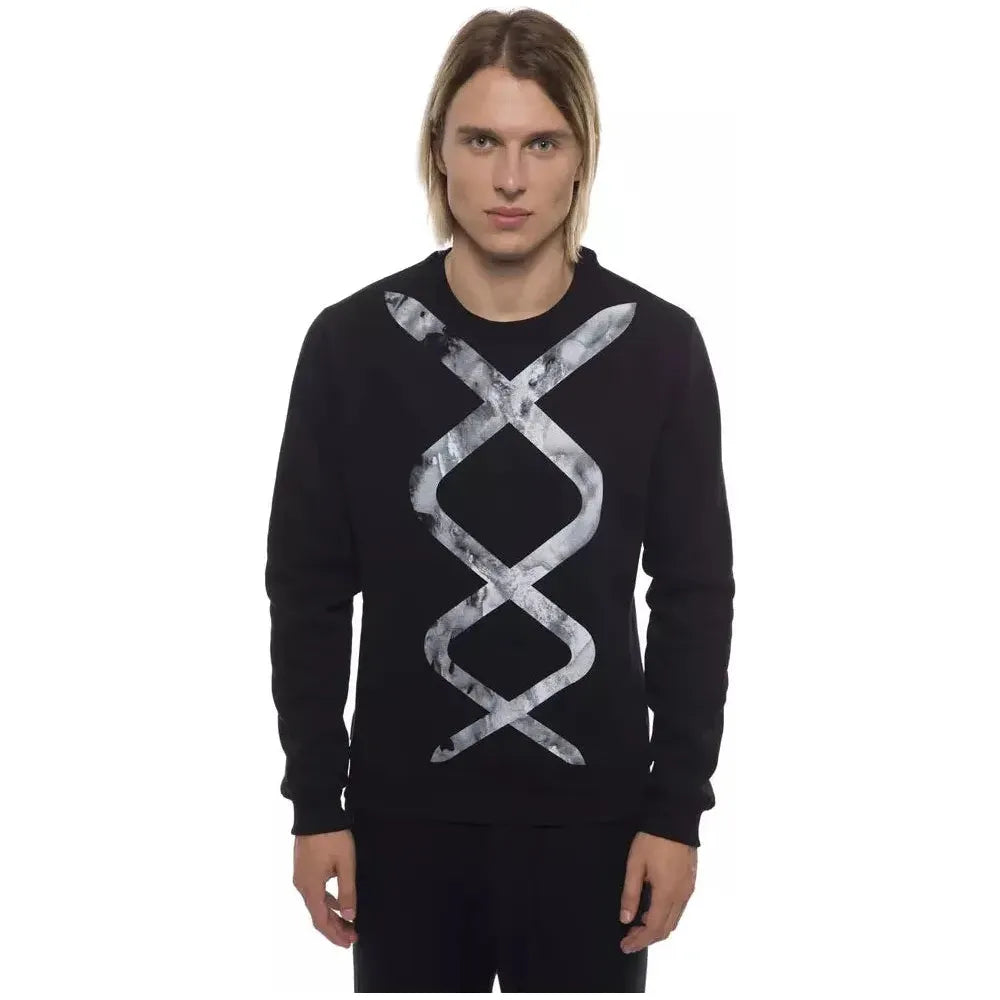 Nicolo Tonetto Black Cotton Men Sweater Nicolo Tonetto