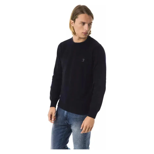 Uominitaliani Blue Wool Men Sweater Uominitaliani