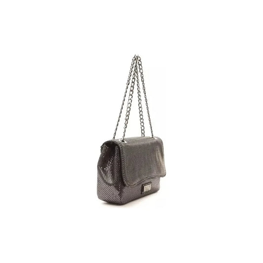 Pompei Donatella Gray Leather Women Crossbody Bag Pompei Donatella