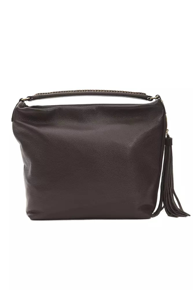 Pompei Donatella Brown Leather Women Shoulder Bag Pompei Donatella