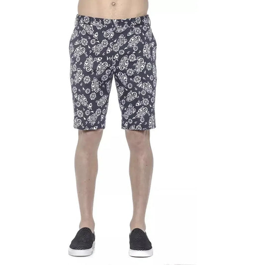 PT Torino Blue Cotton Men's Bermuda Shorts PT Torino