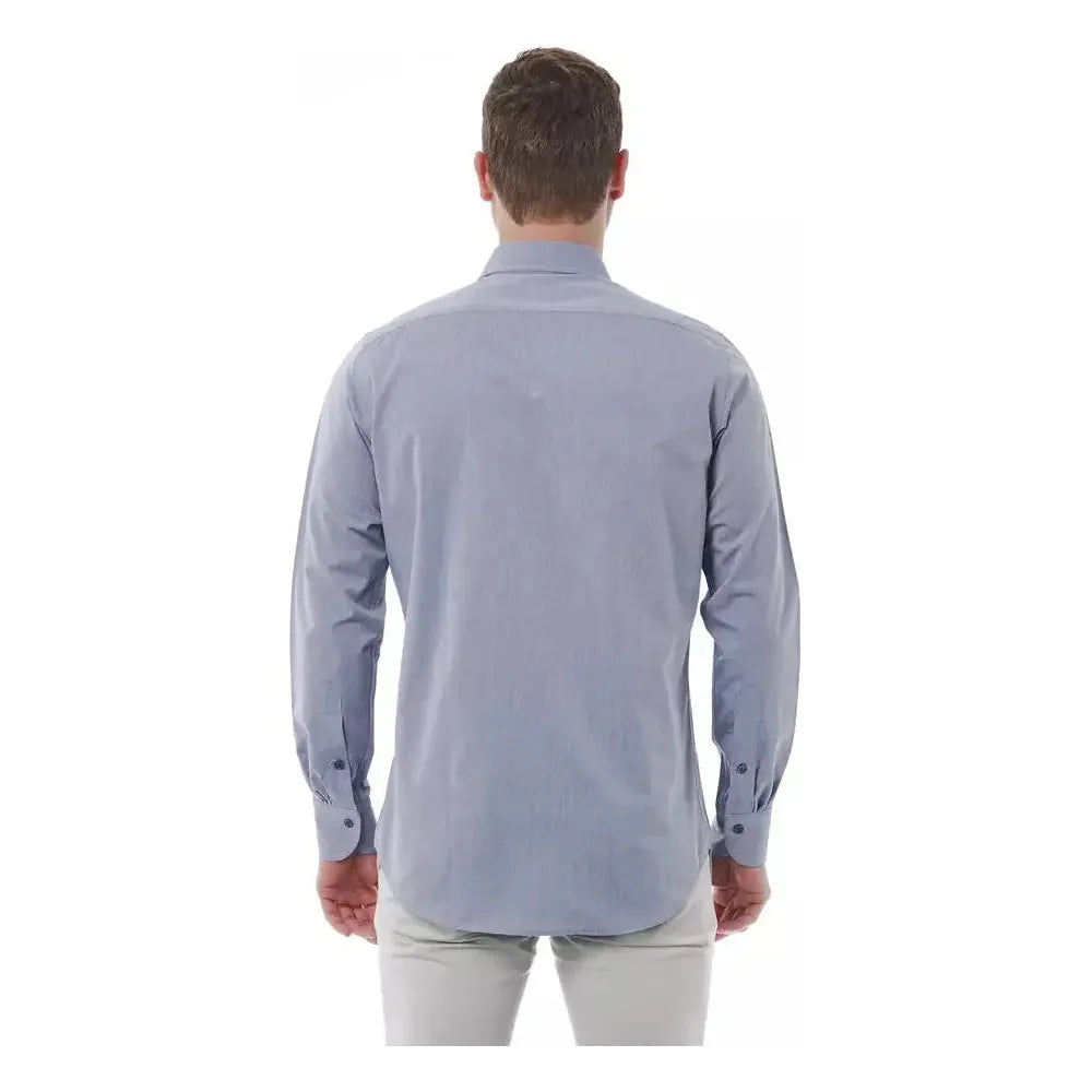 Bagutta Gray Cotton Men Shirt Bagutta