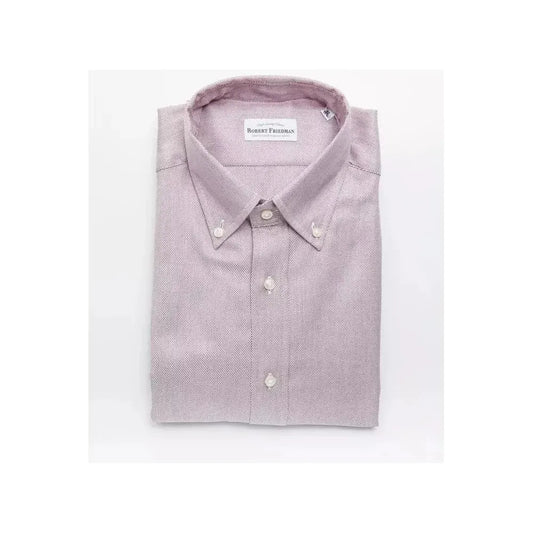 Robert Friedman Red Cotton Men's Shirt Robert Friedman