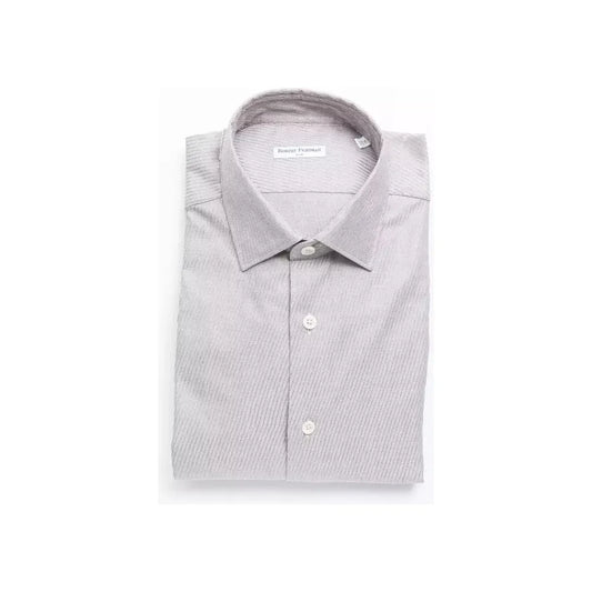 Robert Friedman Beige Cotton Men Shirt Robert Friedman