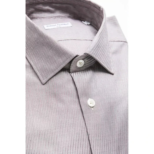 Robert Friedman Beige Cotton Men Shirt Robert Friedman