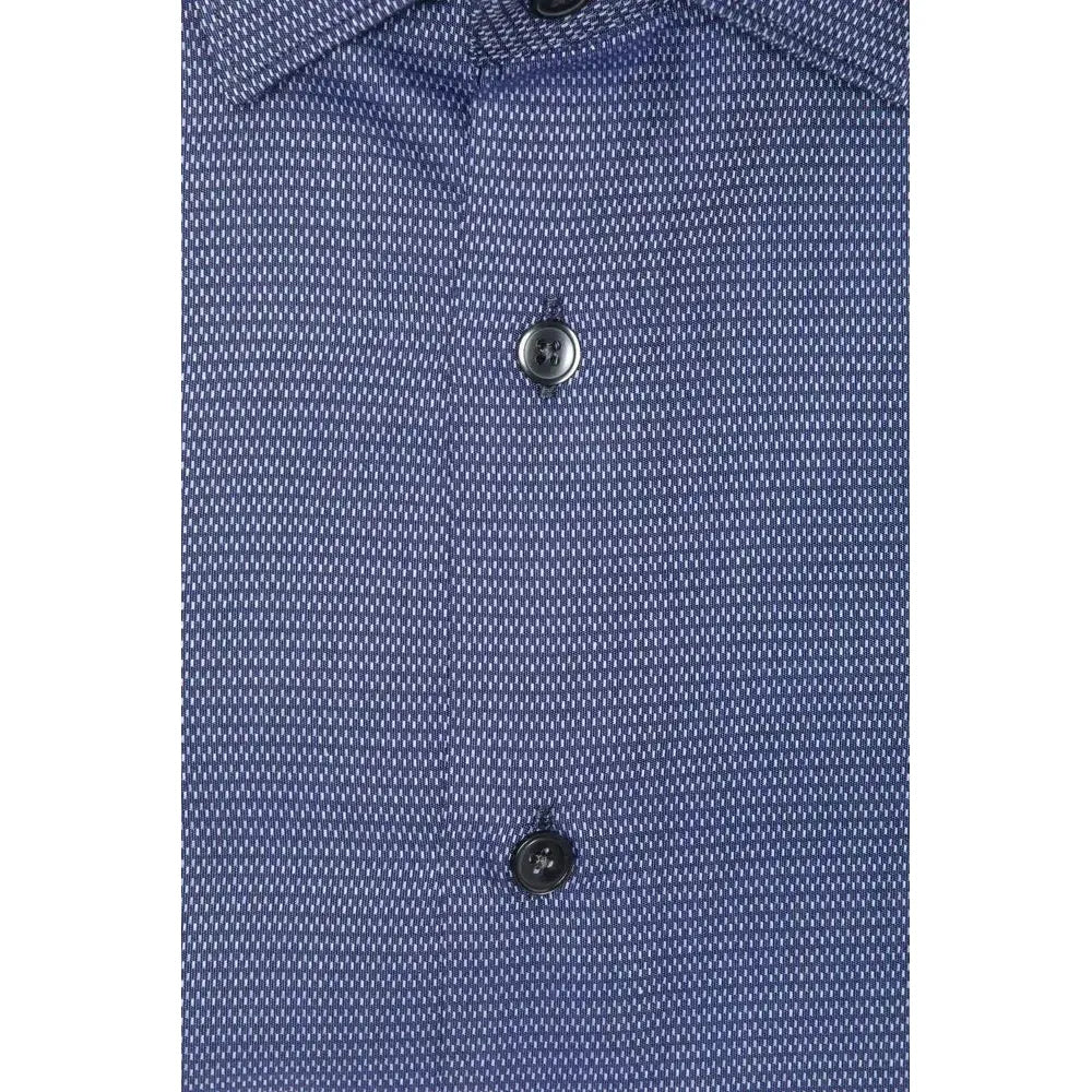 Robert Friedman Blue Cotton Men Shirt Robert Friedman