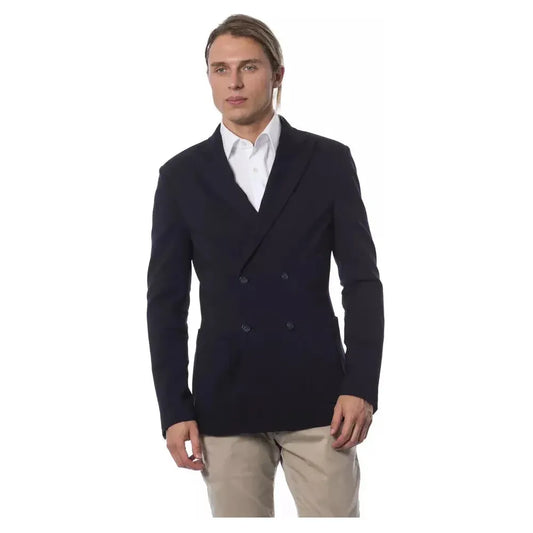 Verri Blue Viscose Men Blazer