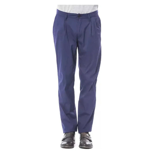 Verri Blue Cotton Men's Chino Pant Verri