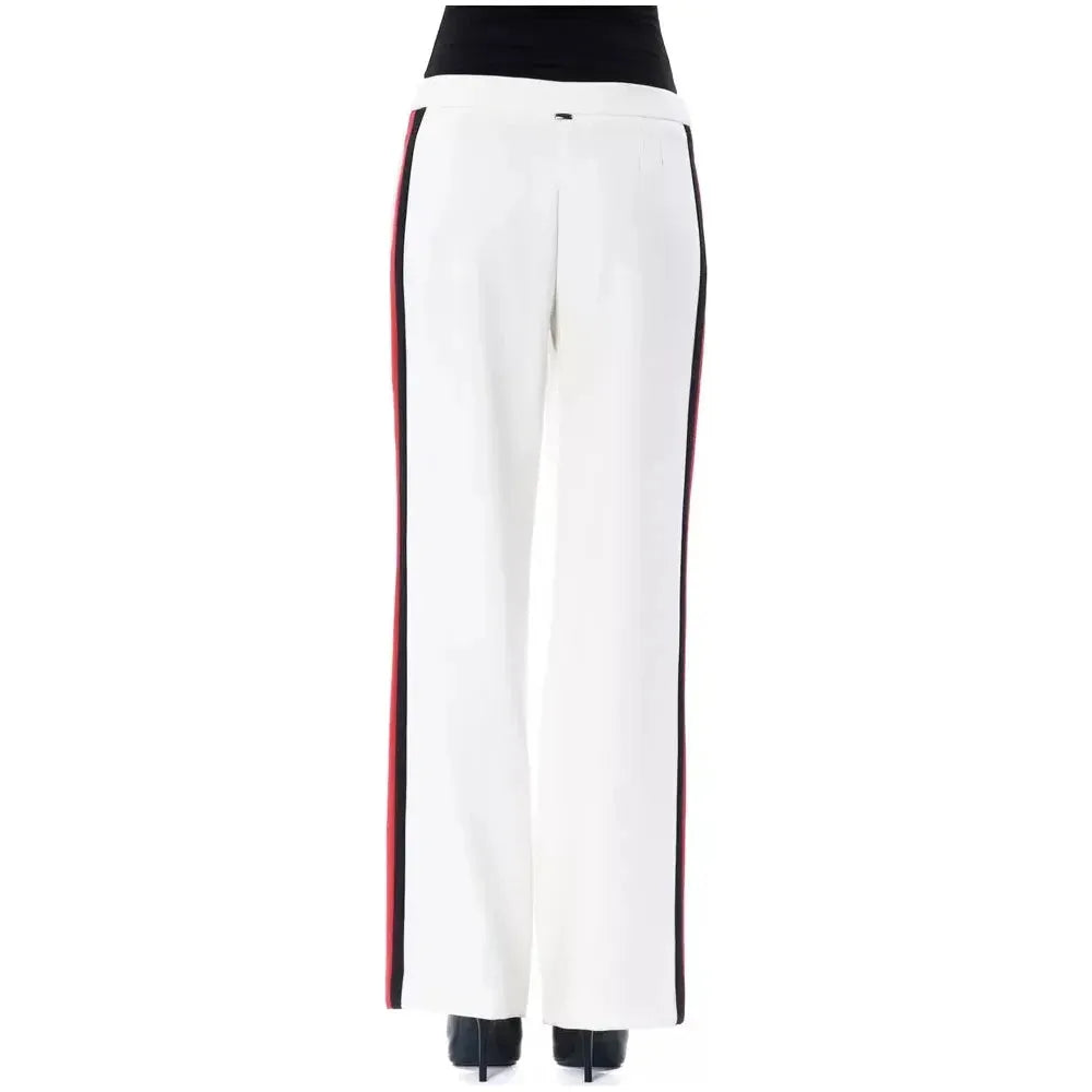 BYBLOS White Polyester Women Pant Jeans & Pants BYBLOS