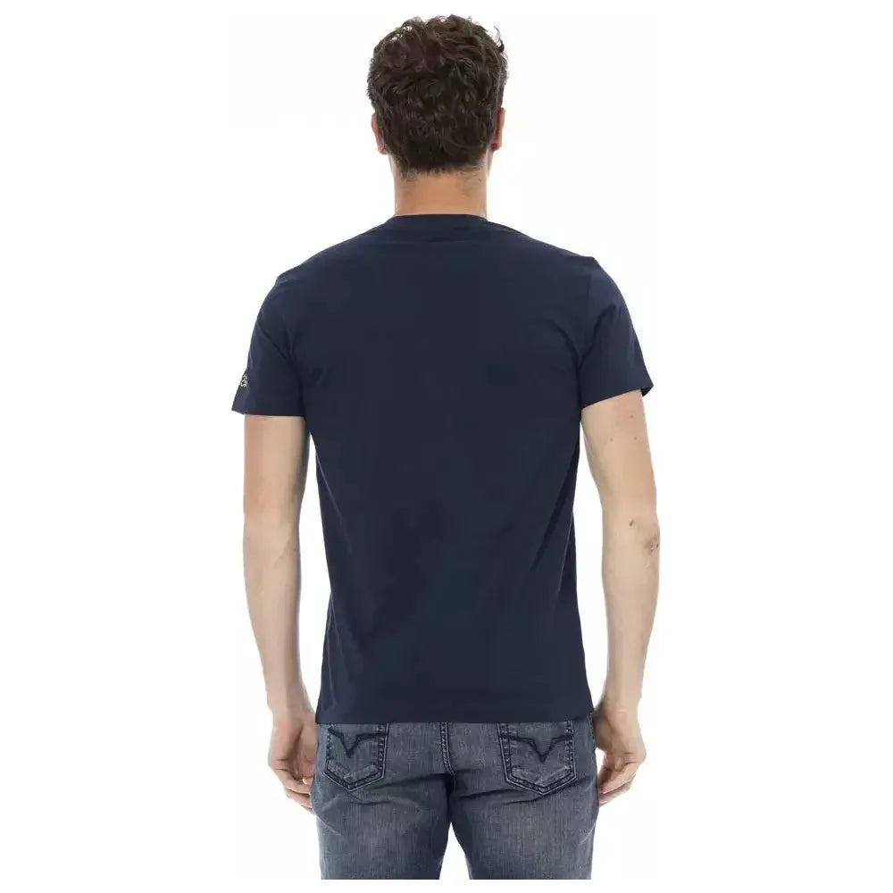 Trussardi Action Blue Cotton Men T-Shirt Trussardi Action