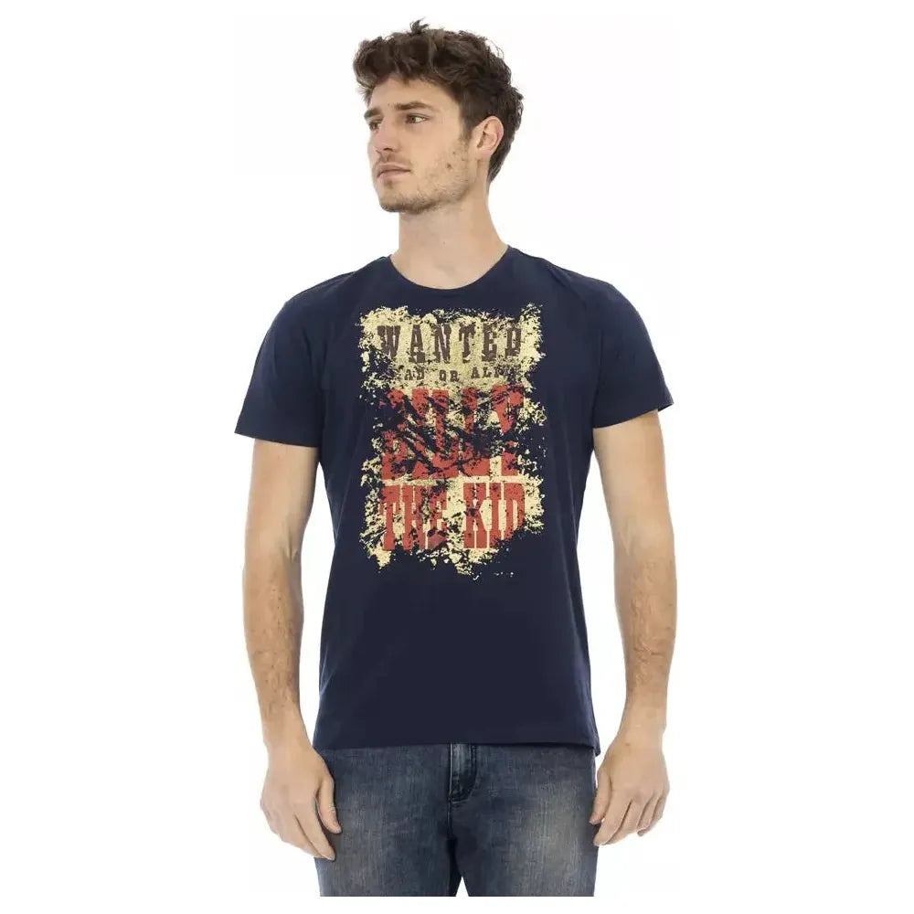 Trussardi Action Blue Cotton Men T-Shirt Trussardi Action