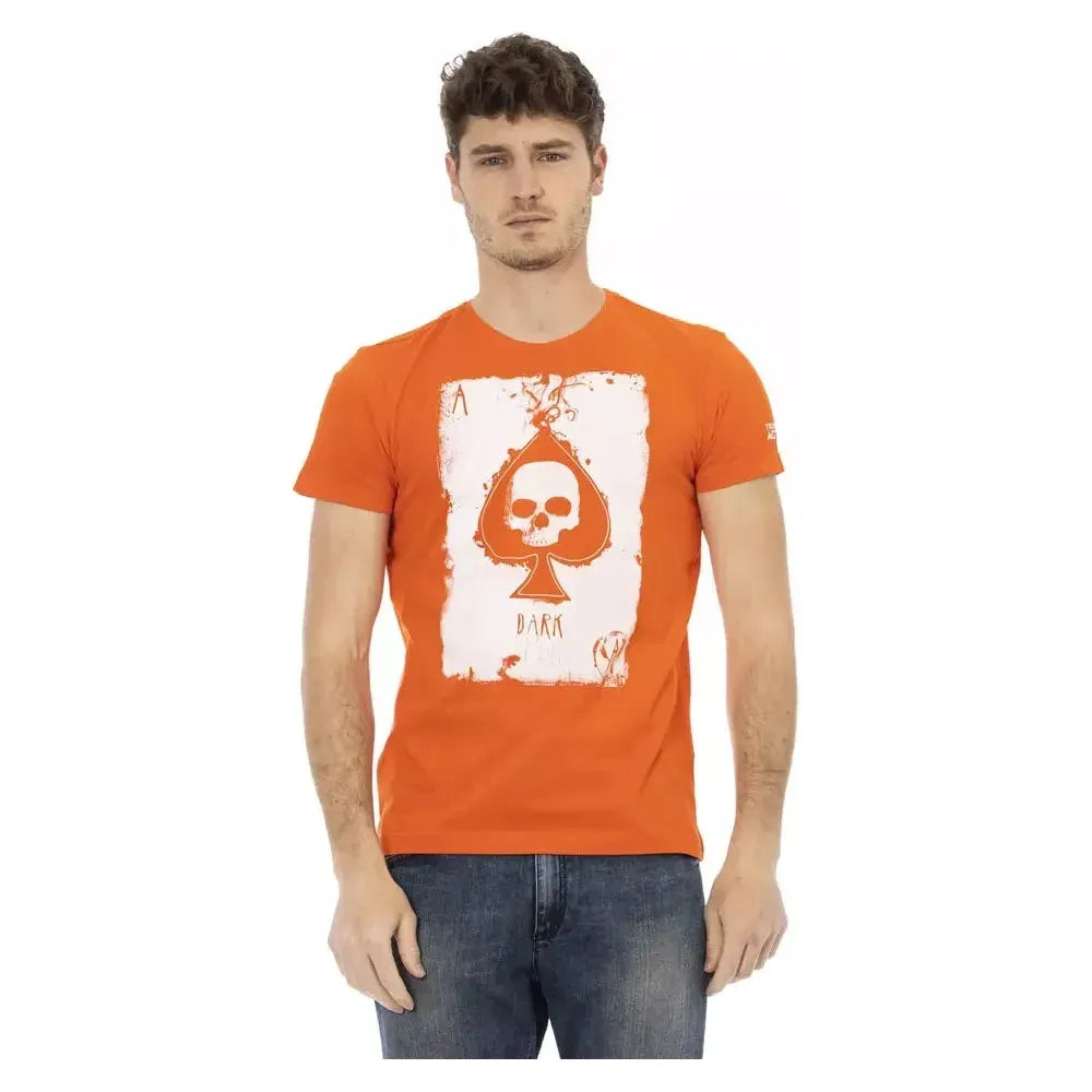 Trussardi Action Orange Cotton Men T-Shirt Trussardi Action