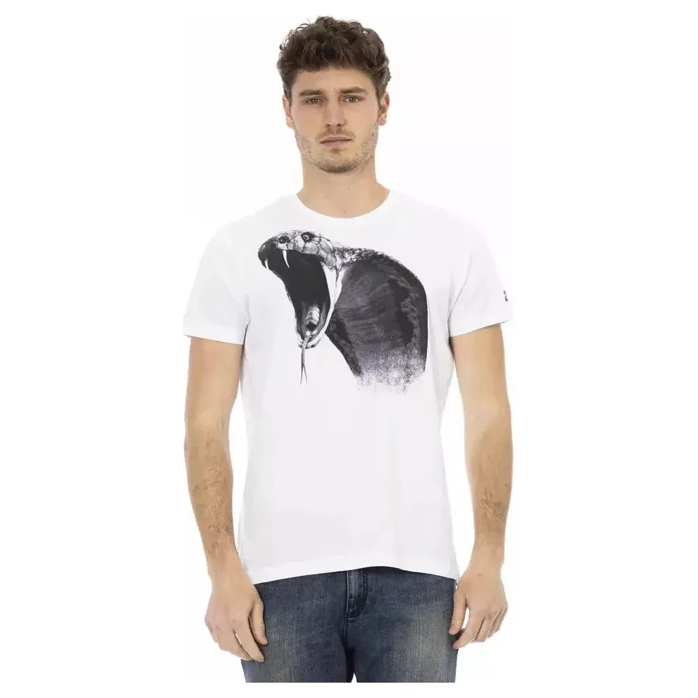 Trussardi Action White Cotton Men T-Shirt Trussardi Action