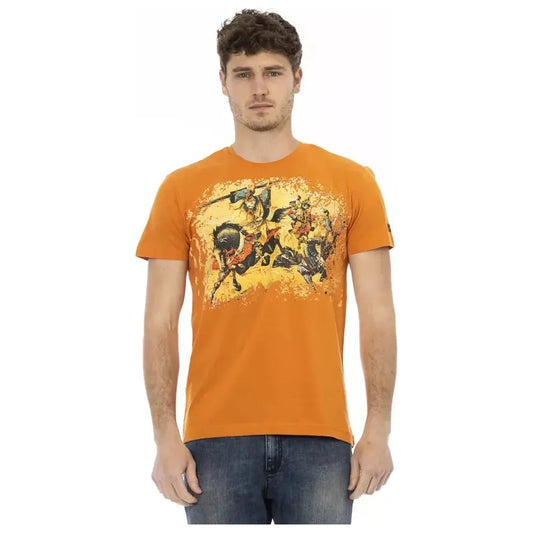 Trussardi Action Orange Cotton Men T-Shirt Trussardi Action