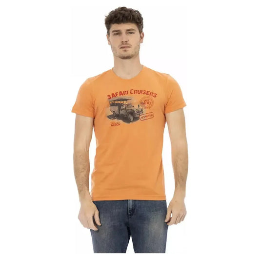 Trussardi Action Orange Cotton Men T-Shirt Trussardi Action