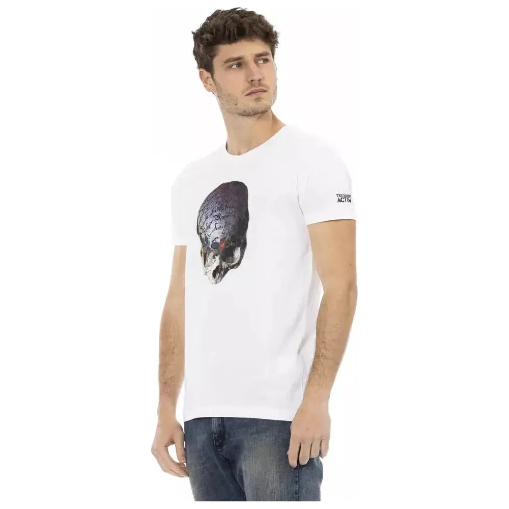 Trussardi Action White Cotton Men T-Shirt Trussardi Action