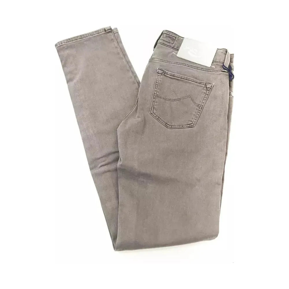 Jacob Cohen Gray Cotton-Like Women Jeans Jacob Cohen