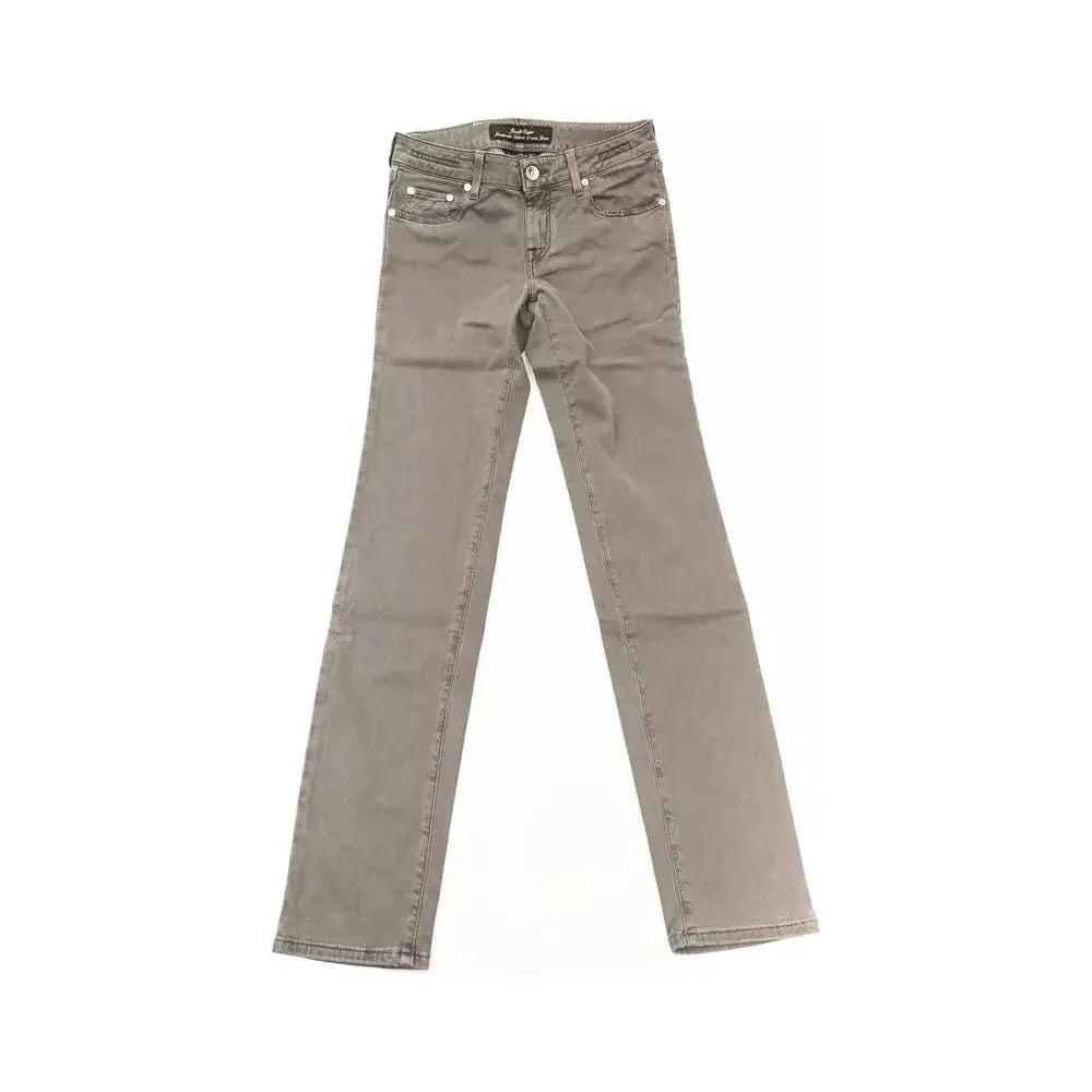 Jacob Cohen Gray Cotton-Like Women Jeans Jacob Cohen