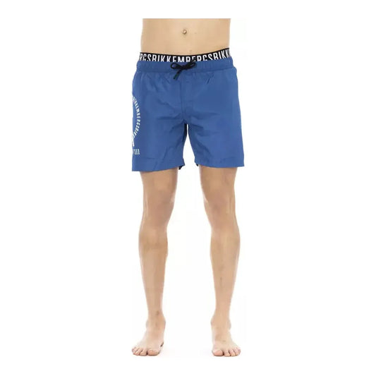 Bikkembergs Blue Polyester Men Swim Short