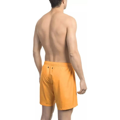 Bikkembergs Orange Polyester Men Swim Short