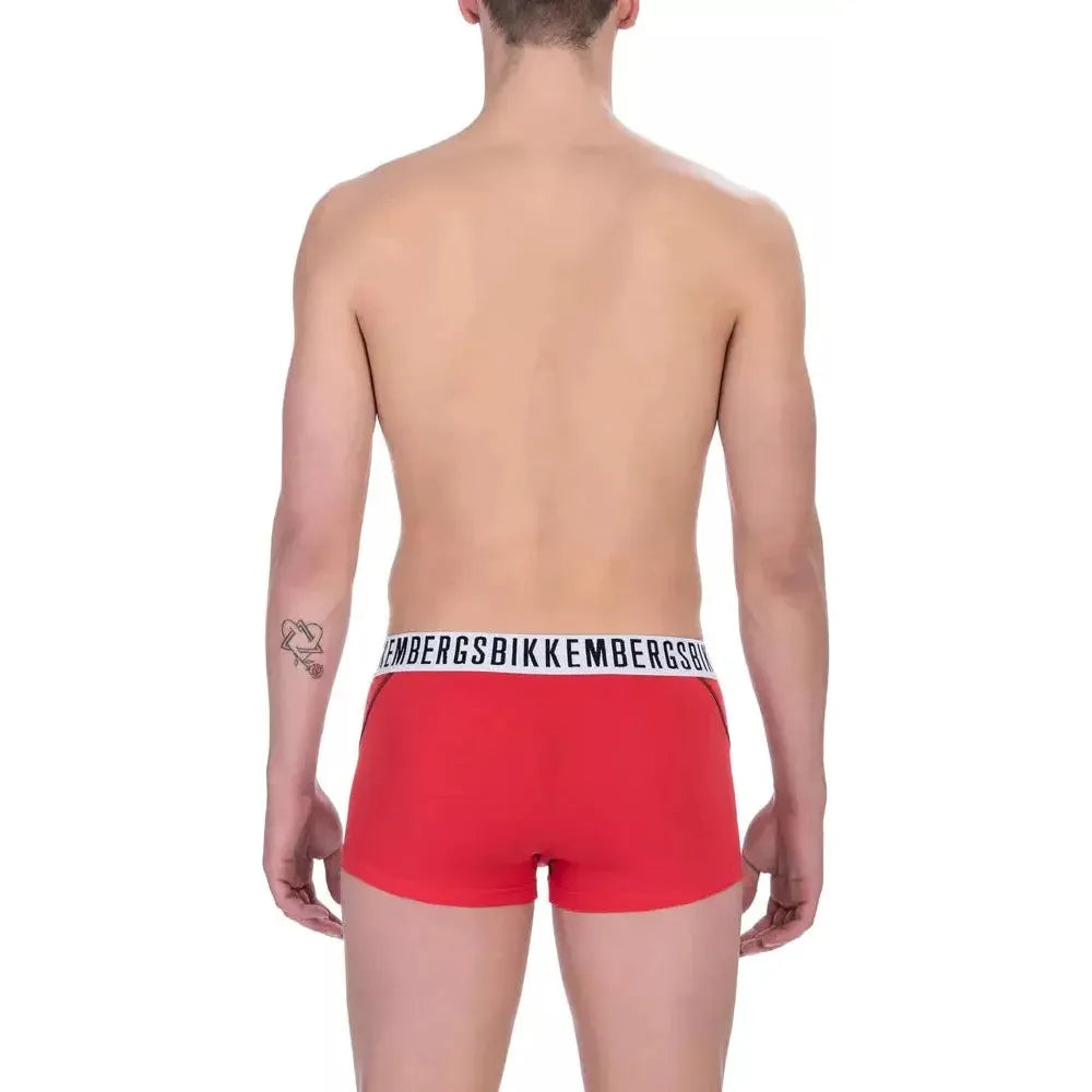 Bikkembergs Red Cotton Men Underwear Trunk Pack MAN UNDERWEAR Bikkembergs