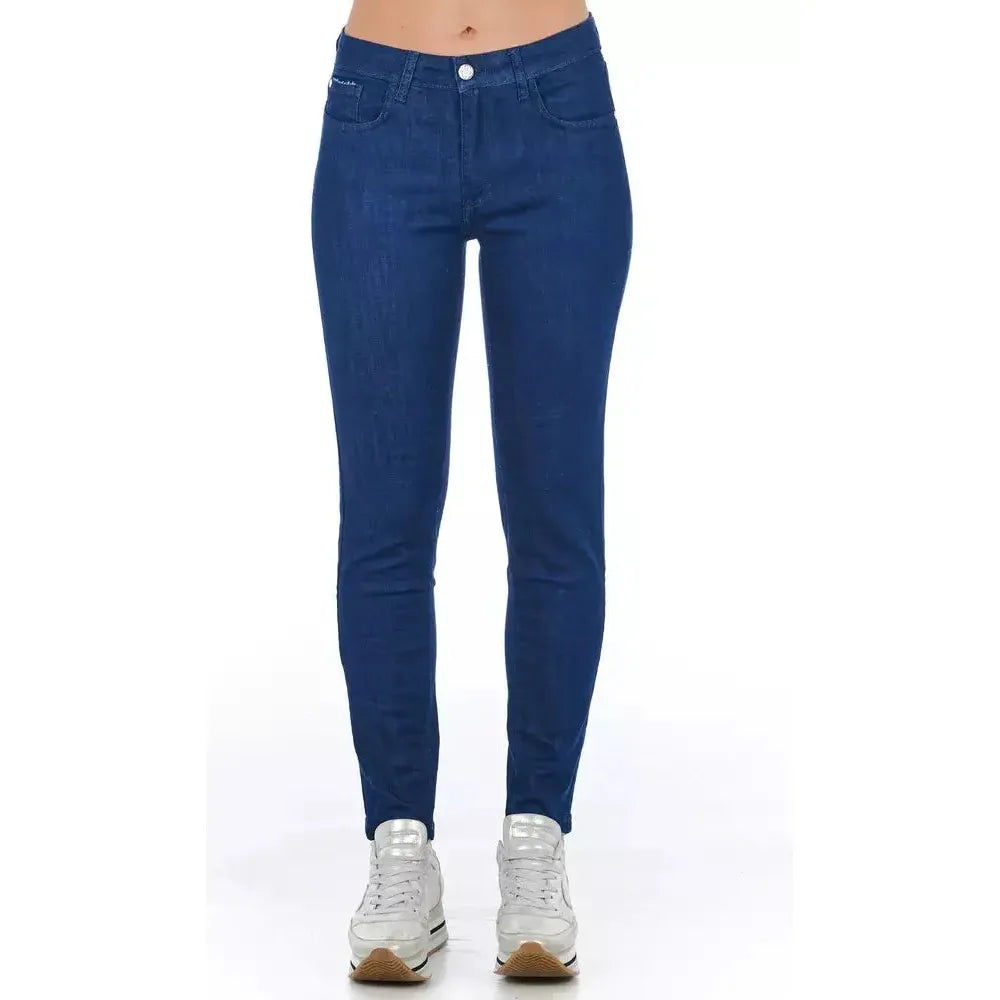 Frankie Morello Blue Cotton Women Jeans Frankie Morello