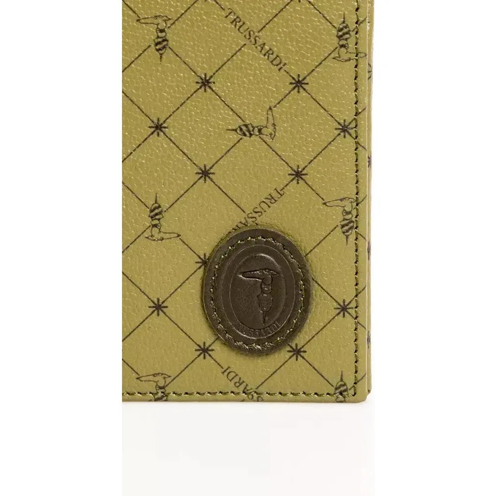 Trussardi Green Leather Men Wallet