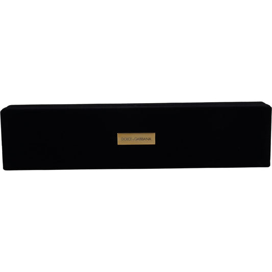 Dolce & Gabbana Black Velvet Logo Plaque Storage Bracelet Jewelry Box Dolce & Gabbana