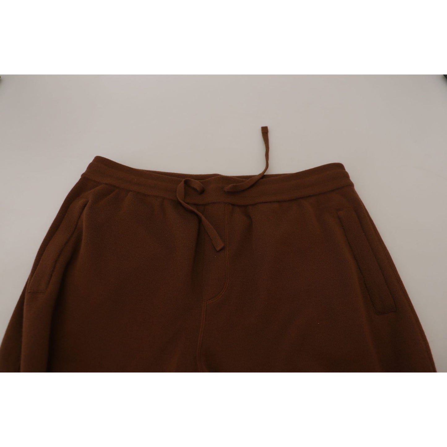 Dolce & Gabbana Elegant Brown Cashmere Jogger Pants Dolce & Gabbana