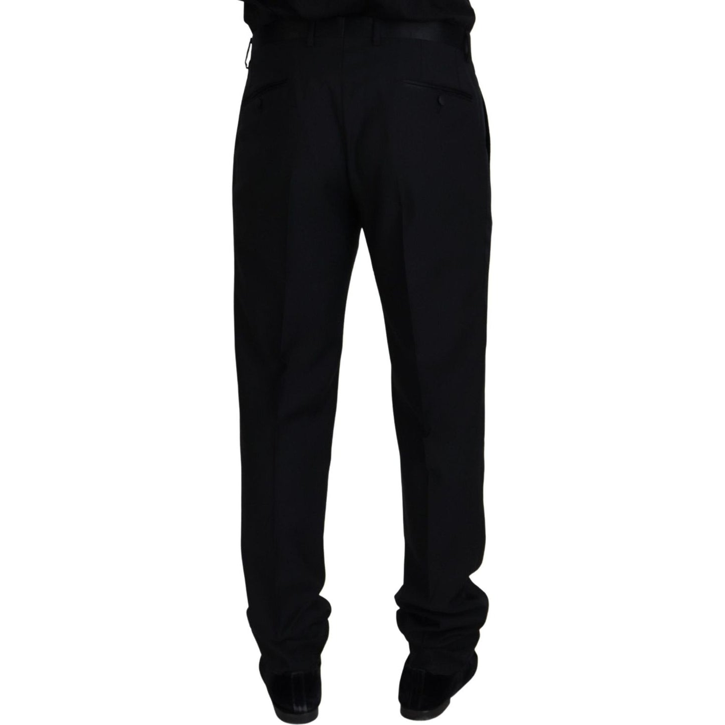 Dolce & Gabbana Elegant Black Virgin Wool Blend Trousers Dolce & Gabbana