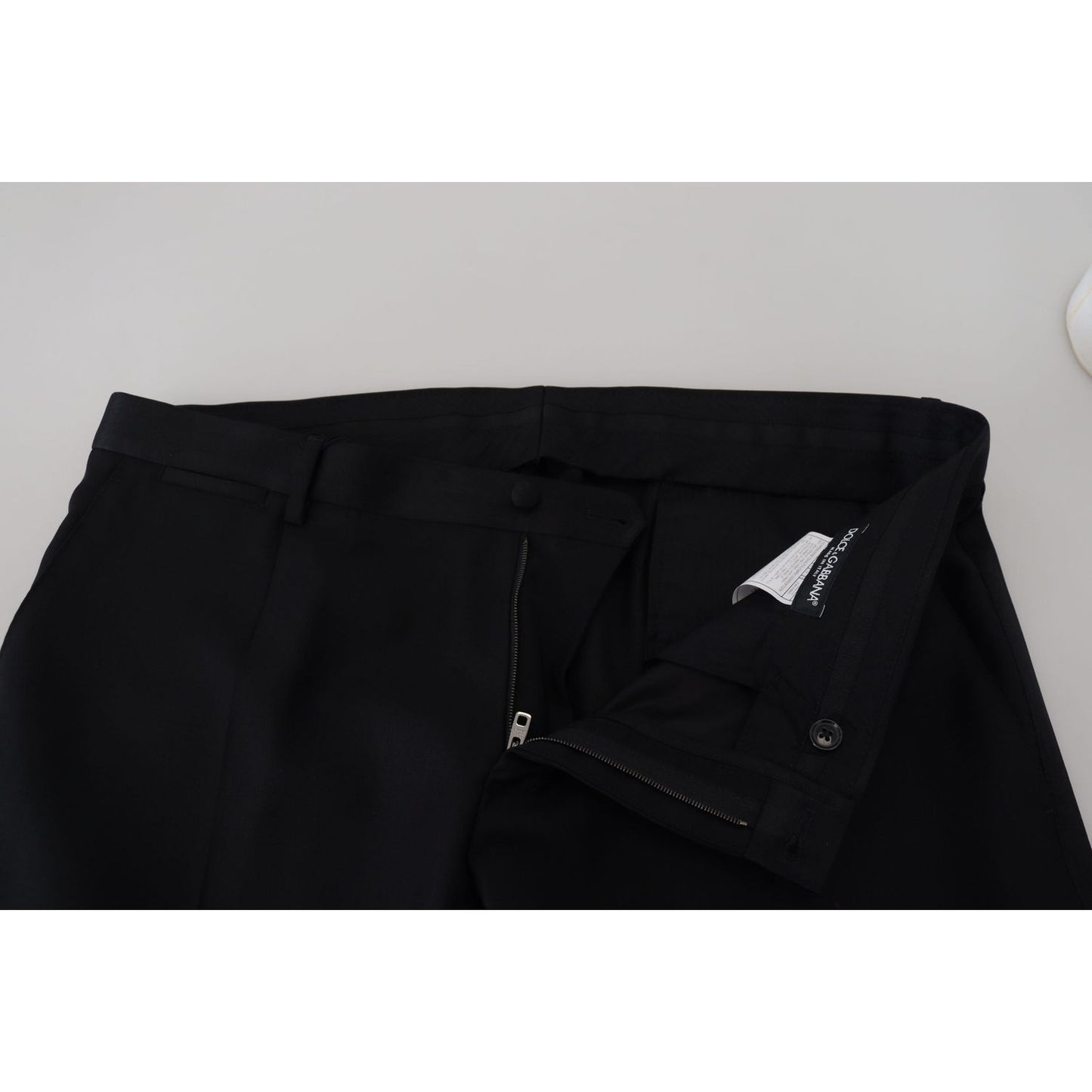 Dolce & Gabbana Elegant Black Virgin Wool Blend Trousers Dolce & Gabbana