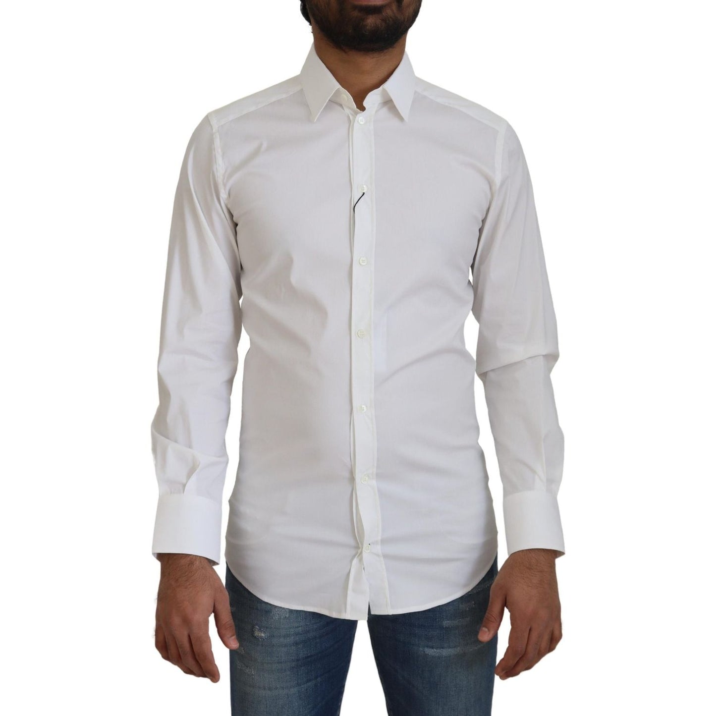 Dolce & Gabbana Dazzling White Slim Fit Dress Shirt Dolce & Gabbana