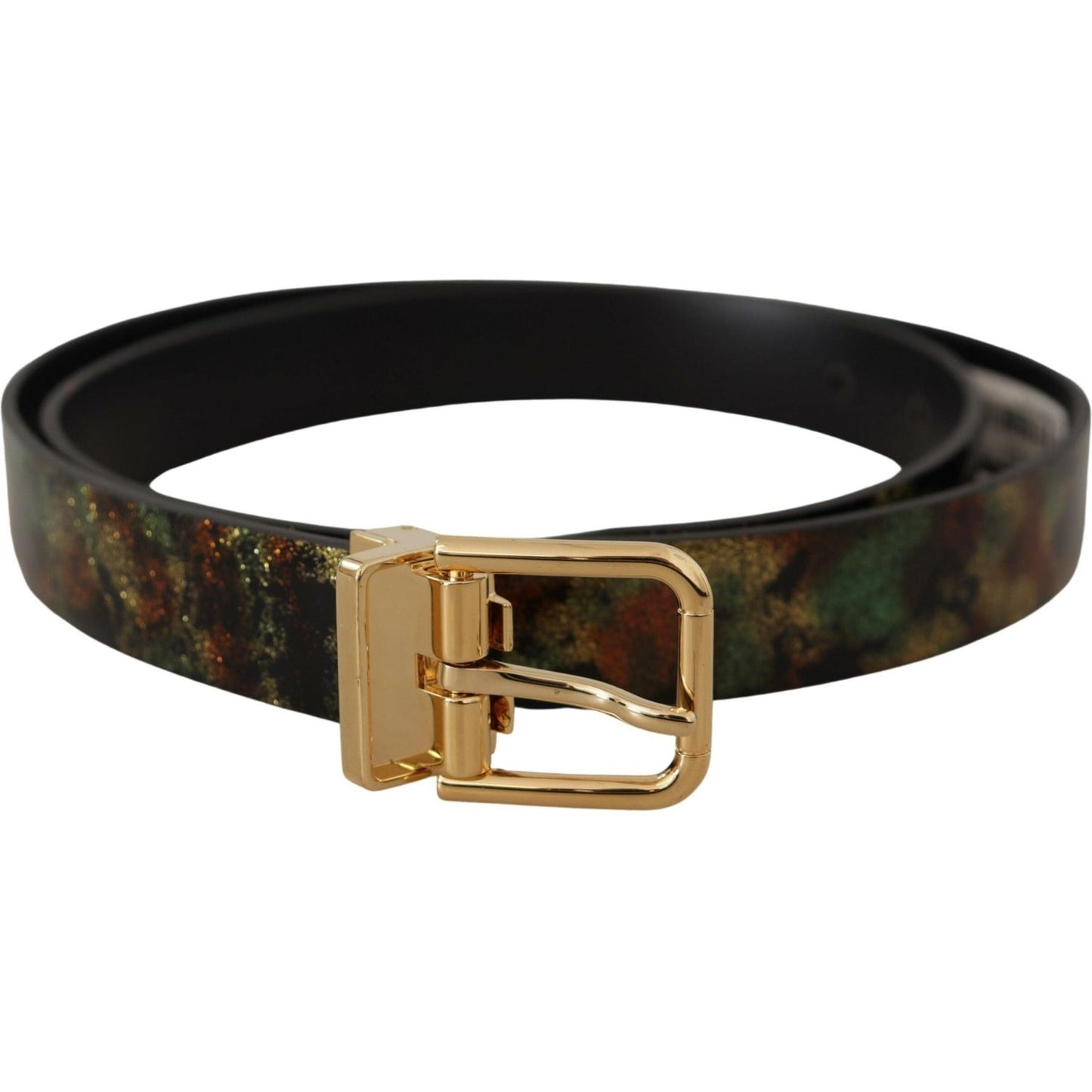 Dolce & Gabbana Elegant Leather Belt with Bronze Buckle Dolce & Gabbana