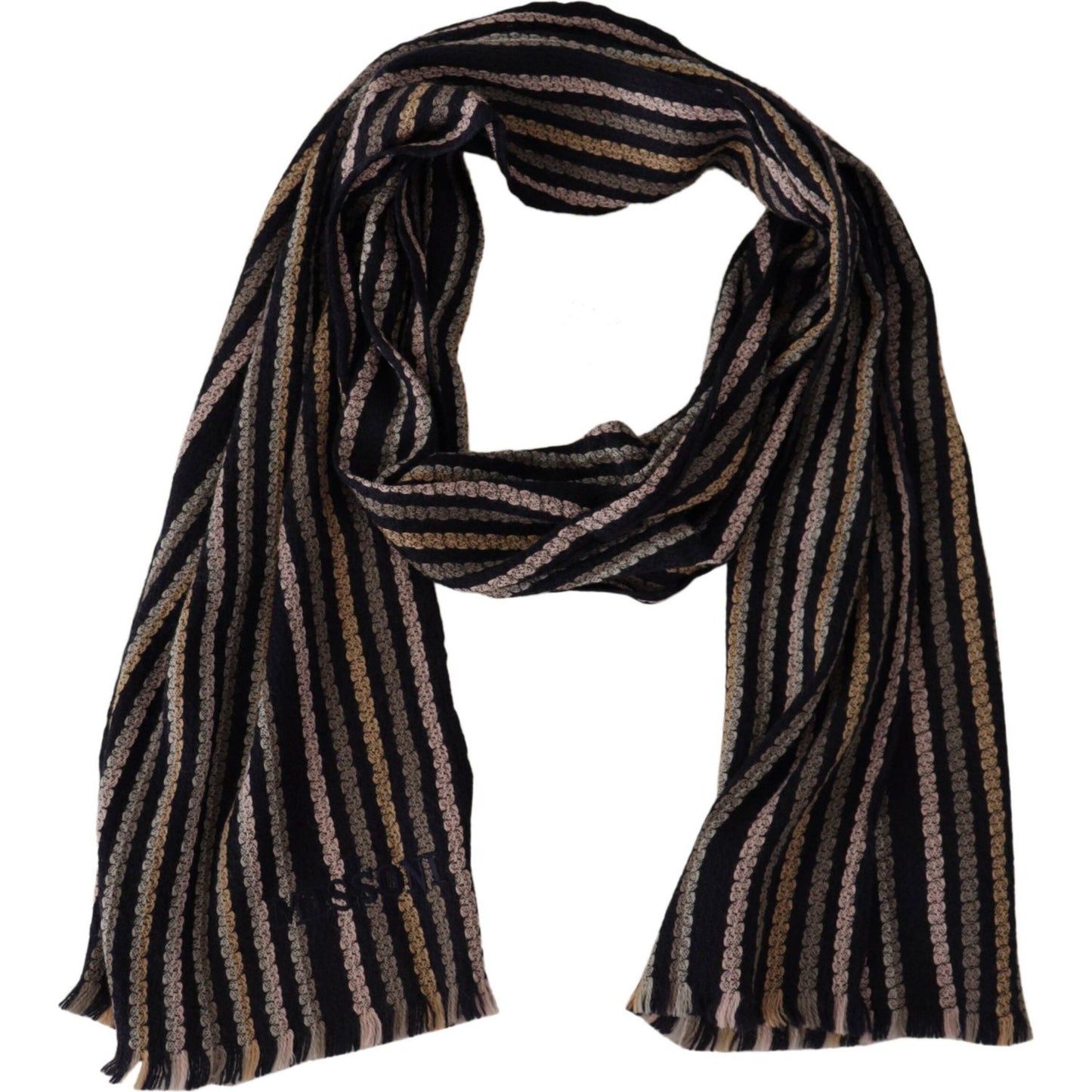 Missoni Authentic Multicolor Wool Mens Scarf Missoni