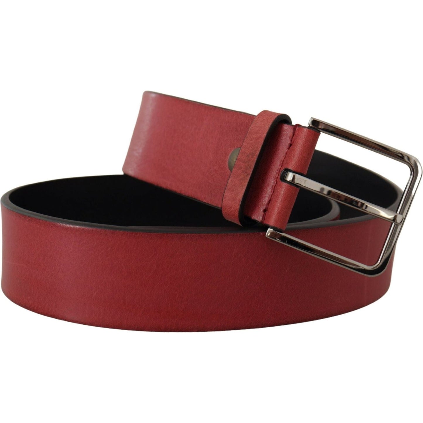 Dolce & Gabbana Elegant Grosgrain Leather Belt with Silver Buckle Dolce & Gabbana