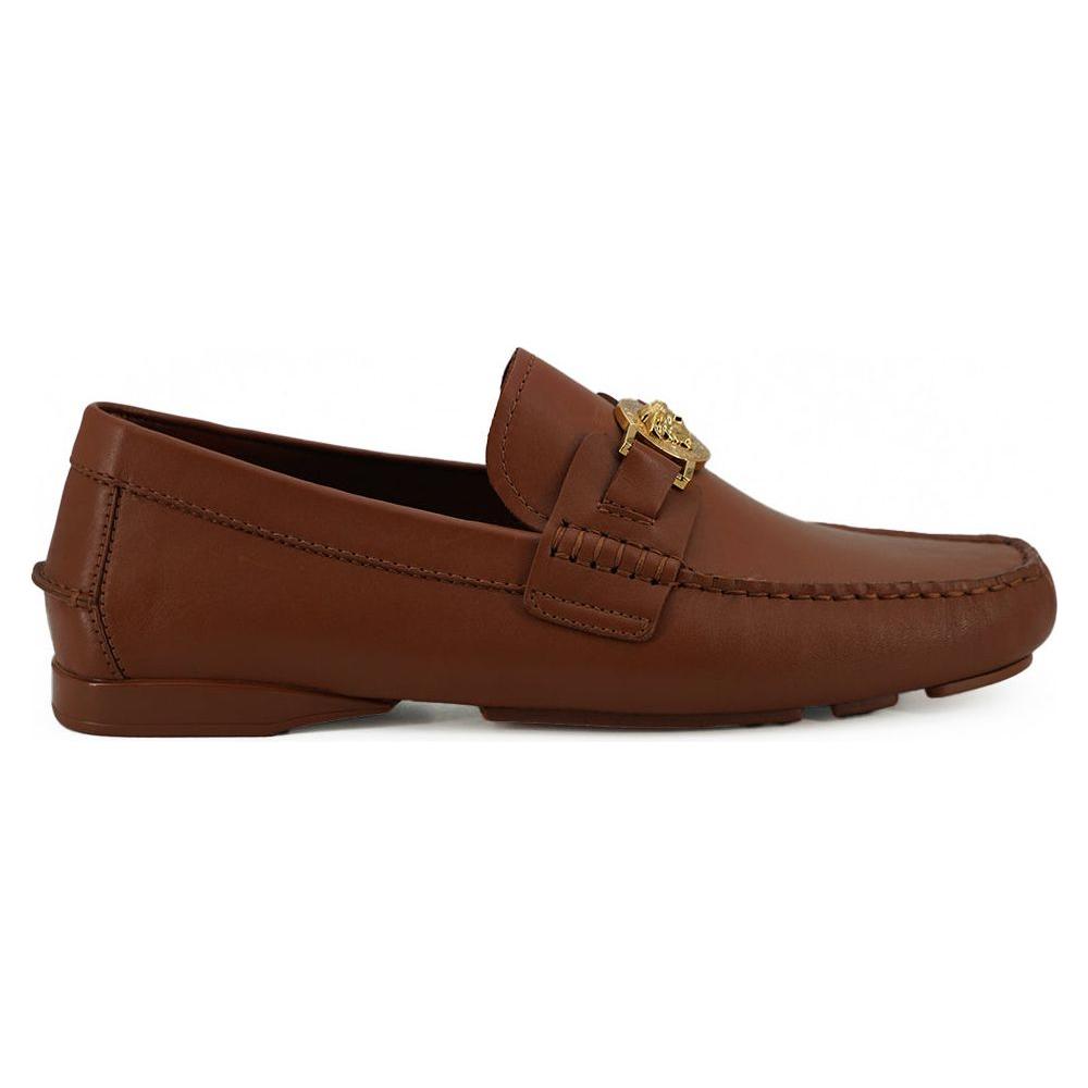 Versace Elegant Medusa-Embossed Leather Loafers Versace