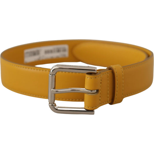 Dolce & Gabbana Elegant Leather Belt in Sunshine Yellow Dolce & Gabbana